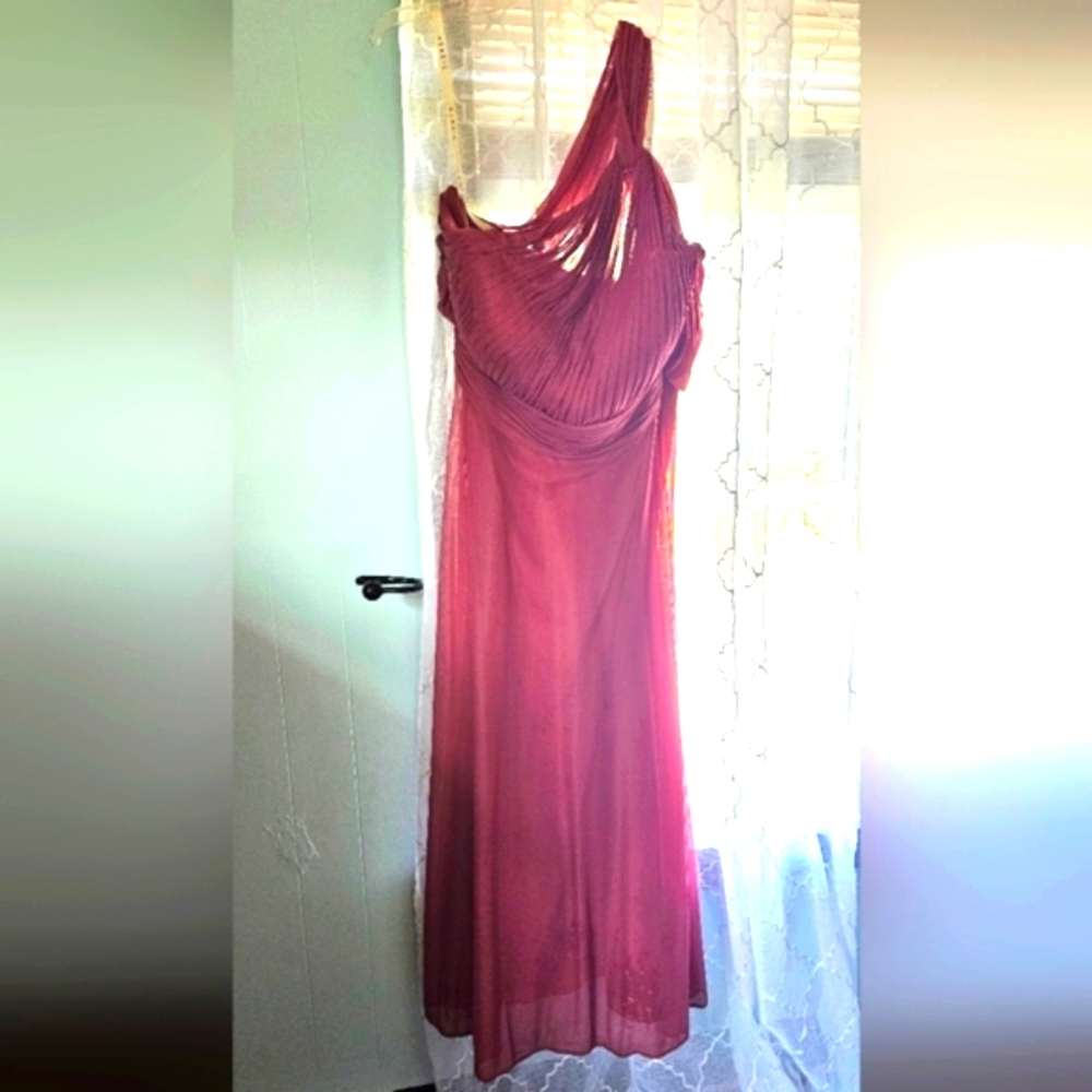 Azazie One Shoulder Dress in Mauve